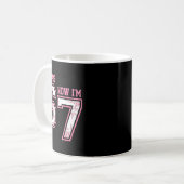 I Was 6 Now I'm 7 Year Old Birthday Girls Coquette Kaffeetasse (Vorderseite Links)