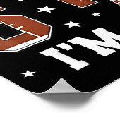 I Was 6 Now I'm 7 Year Old Football Theme 7th Birt Poster (Ecke)