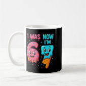 I Was 6 Now I'm 7 Years Old Birthday 67 Ice Cream Kaffeetasse (Links)