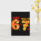 I Was 6 Now I'm 7 Zza Birthday 7 Year Old Theme Karte (Gelbe Blume)