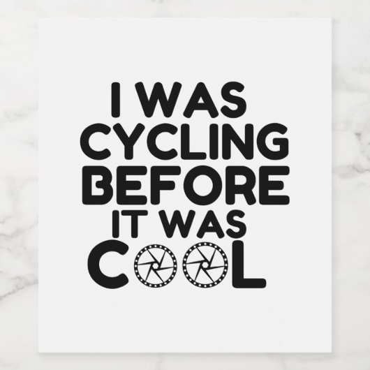 I Was Cycling Weinetikett (Einzelnes Label)