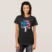 I Was Fighting A Bear American Flag Injury Get Wel T-Shirt (Vorne ganz)