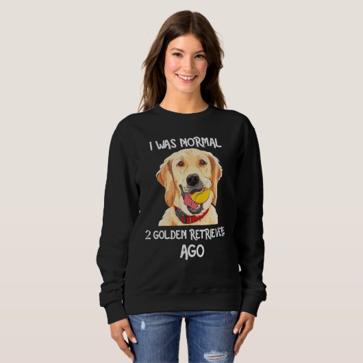 I Was Normal 2 Golden Retrievers Ago Funny Dog Lov Sweatshirt (Vorne ganz)