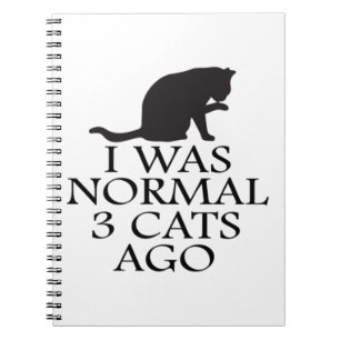 i-was-normal-3-cats-vor-lustig-cat notizblock