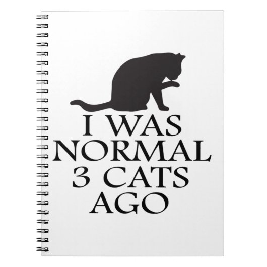 i-was-normal-3-cats-vor-lustig-cat notizblock (Vorderseite)