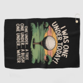 I Was One Under Today Funny Golf Lover Golfer Golf Golfhandtuch (Horizontal)
