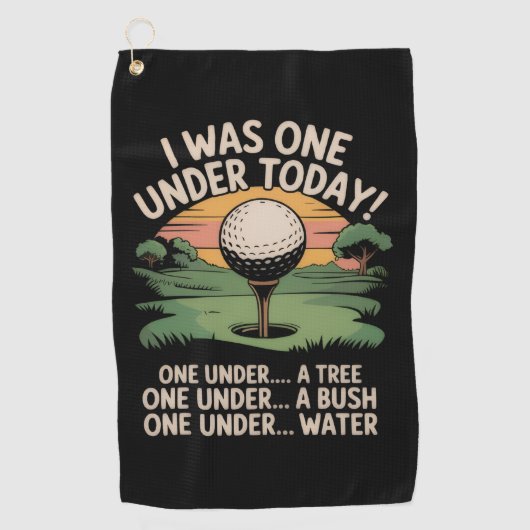 I Was One Under Today Funny Golf Lover Golfer Golf Golfhandtuch (Vorderseite)