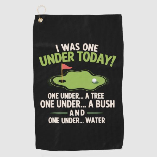 I Was One Under Today Golfer Golf Lover Golfing Golfhandtuch (Vorderseite)