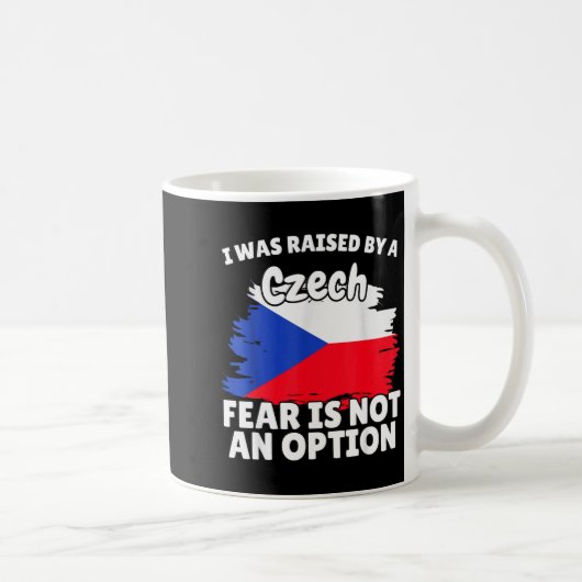 I Was Raised By A Czech Republic Flag Gift For Son Kaffeetasse (Rechts)