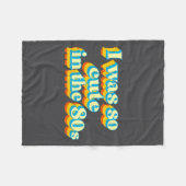 I Was So Cute In The 80s Retro Cute Nostalgic Vibe Fleecedecke (Vorderseite (Horizontal))