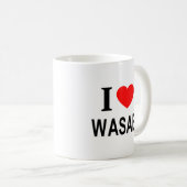 I ❤️ WASABI I LIEBE WASABI I HERZ WASABI KAFFEETASSE (VorderseiteRechts)