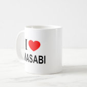 I ❤️ WASABI I LIEBE WASABI I HERZ WASABI KAFFEETASSE (Vorderseite Links)