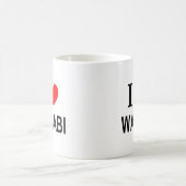 I ❤️ WASABI I LIEBE WASABI I HERZ WASABI KAFFEETASSE (Mittel)