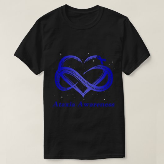 I Wear Blue For Ataxia Awareness Warrior T-Shirt11 T-Shirt (Design vorne)