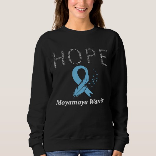 I Wear Blue For Moyamoya Awareness Warrior Sweatshirt (Vorderseite)