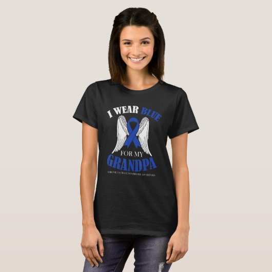 I Wear Blue For My Grandpa Chronic Fatigue Syndrom T-Shirt (Vorne ganz)