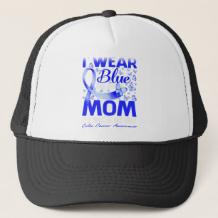 I Wear Blue For My Mom Colon Cancer Awareness Truckerkappe