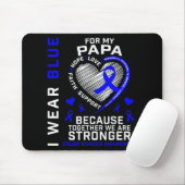 I Wear Blue For My Papa Colon Cancer Awareness Gra Mousepad (Mit Mouse)