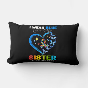 I Wear Blue For My Sister Autism Awareness Heart R Lendenkissen