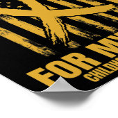 I Wear Gold For My Friend Childhood Cancer Awarene Poster (Ecke)