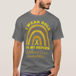 I Wear Gold For My Nephew Childhood Cancer Awarene T-Shirt