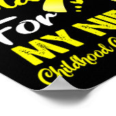 I Wear Gold For My Niece Childhood Cancer Awarenes Poster (Ecke)