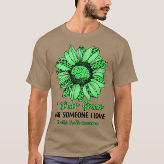 I Wear Green For Mental Health Awareness Leopard S T-Shirt