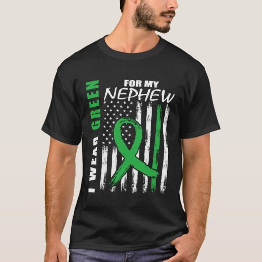 I Wear Green For Nephew Kidney Disease Awareness F T-Shirt (Vorderseite)