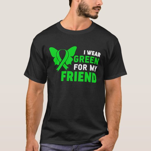 I Wear Green Ribbon Friend Dwarfism Awareness Litt T-Shirt (Vorderseite)