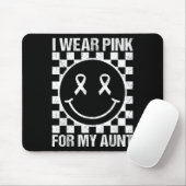 I Wear Nk For My Aunt Smile Face Breast Cancer Wom Mousepad (Mit Mouse)