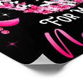 I Wear Nk For My Nana Breast Cancer Ribbon Suprt G Poster (Ecke)