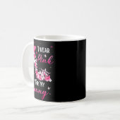 I Wear Nk For My Nanny Breast Cancer Ribbon Suprt Kaffeetasse (Vorderseite Links)