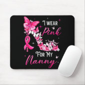 I Wear Nk For My Nanny Breast Cancer Ribbon Suprt  Mousepad (Mit Mouse)