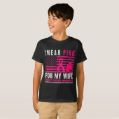 I Wear Nk For My Wife Breast Cancer Husband Cancer T-Shirt (Vorne ganz)