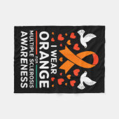 I Wear Orange For Multiple Sclerosis Awareness  Fleecedecke (Vorderseite (Horizontal))