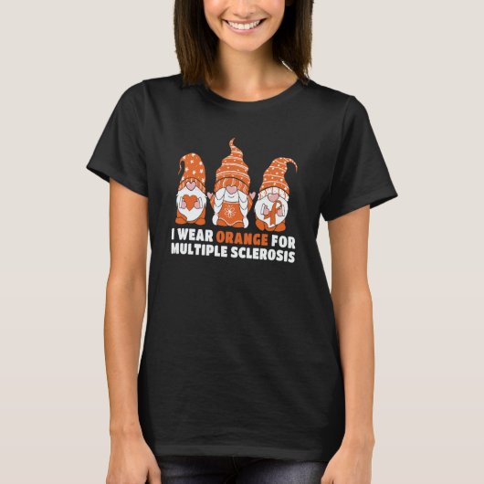 I Wear Orange for Multiple Sclerosis Awareness Gno T-Shirt (Vorderseite)