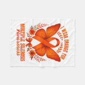 I Wear Orange For Multiple Sclerosis Awareness Ms Fleecedecke (Vorderseite (Horizontal))