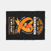 I Wear Orange For My Grandson Multiple Sclerosis A Fleecedecke (Vorderseite (Horizontal))