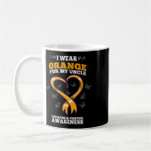 I Wear Orange Uncle Leukemia Cancer Awareness Bloo Kaffeetasse (Links)