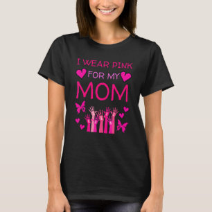I Wear Pink For My Mom In October We Wear Pink Rib T-Shirt