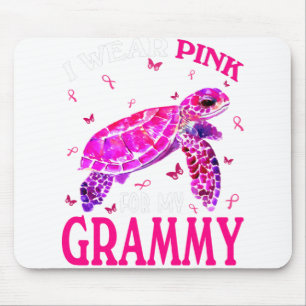 I Wear Pink für My Grammy Breast Cancer Turtle Mousepad