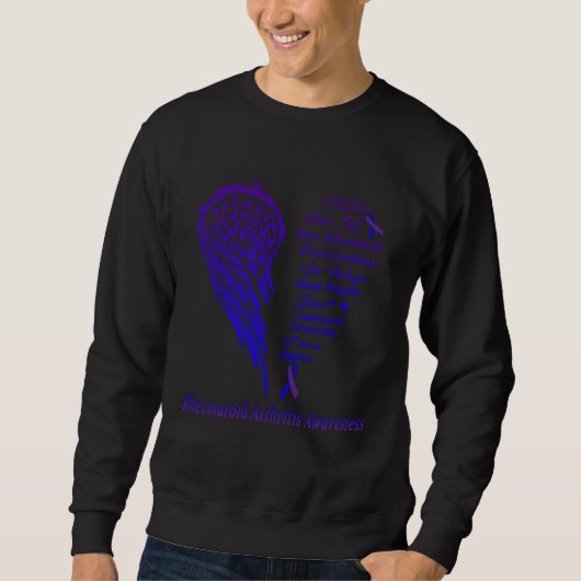 I Wear Purple & Blue For Rheumatoid Arthritis Warr Sweatshirt (Vorderseite)