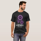 I Wear Purple for Alzheimer's Awareness Sunflower T-Shirt (Vorne ganz)