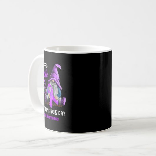 I Wear Purple For Epilepsy Awareness Kaffeetasse (Vorderseite Links)