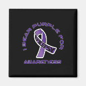 I Wear Purple For Epilepsy Awareness November Magnet (Vorne)