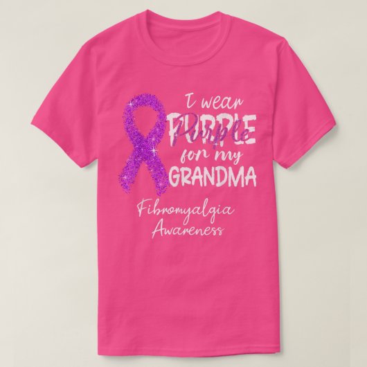 I Wear Purple For Grandma Fibromyalgia Awareness G T-Shirt (Design vorne)