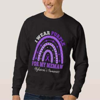 I Wear Purple For Memaw Alzheimer's Awareness Rain Sweatshirt
