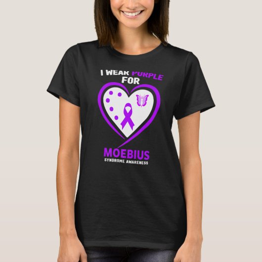 I Wear Purple for Moebius Syndrome Awareness T-Shirt (Vorderseite)