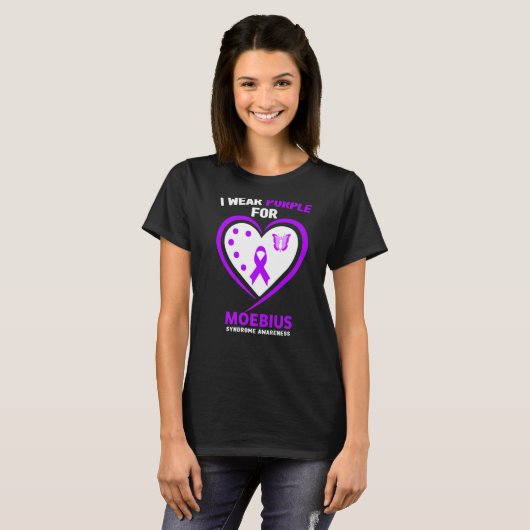 I Wear Purple for Moebius Syndrome Awareness T-Shirt (Vorne ganz)