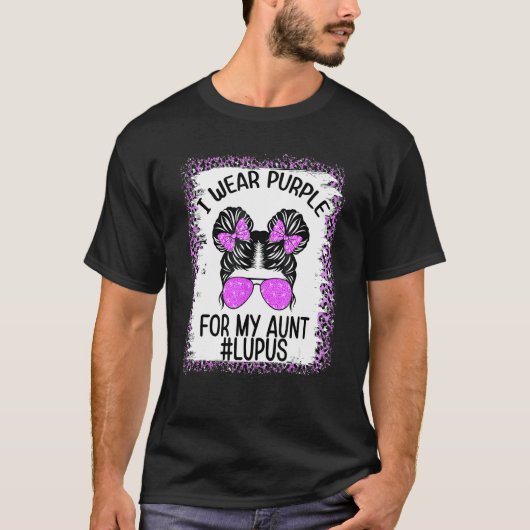 I Wear Purple For My Aunt Lupus Awareness Survivor T-Shirt (Vorderseite)